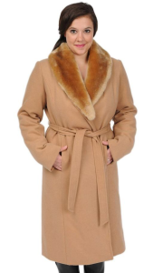 Excelled faux-wool swing coat in Camel